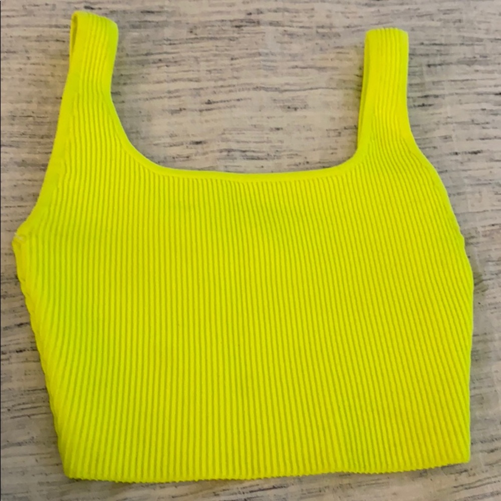 Babaton , bright yellow /green top in xs